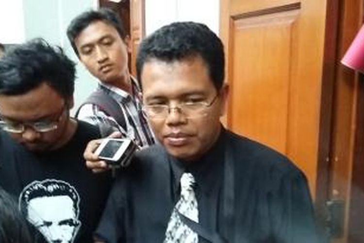 Yudi Kristiana, kuasa hukum Komisi Pemberantasan Korupsi (KPK) dalam sidang praperadilan terhadap mantan Direktur Jenderal Pajak, Hadi Poernomo, di Pengadilan Negeri Jakarta Selatan, Senin (18/5/2015).