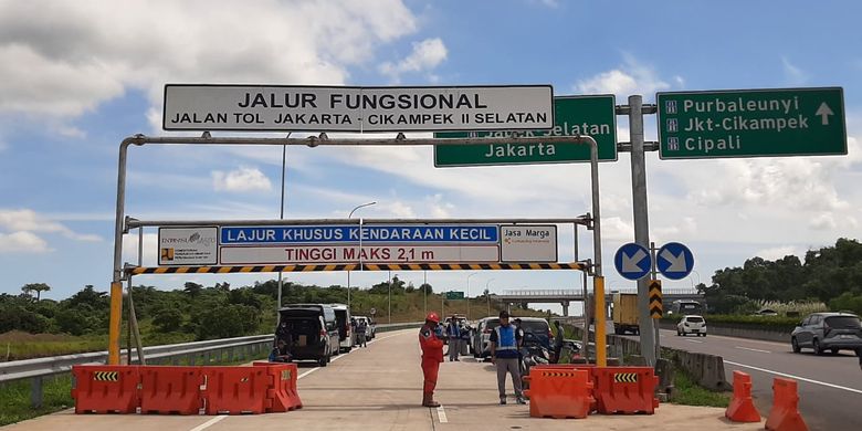 Jalan Tol Jakarta-Cikampek (Japek) II Selatan siap dibuka secara fungsional khusus untuk arus balik Lebaran 2023 bagi kendaraan golongan I (non-bus).