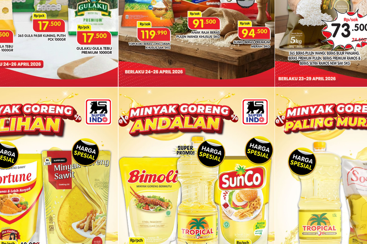 Superindo Gelar Promo Hebat 3 Mei 2026: Minyak Goreng Mulai Rp30.000-an, Diskon Daging, Buah & Bumbu