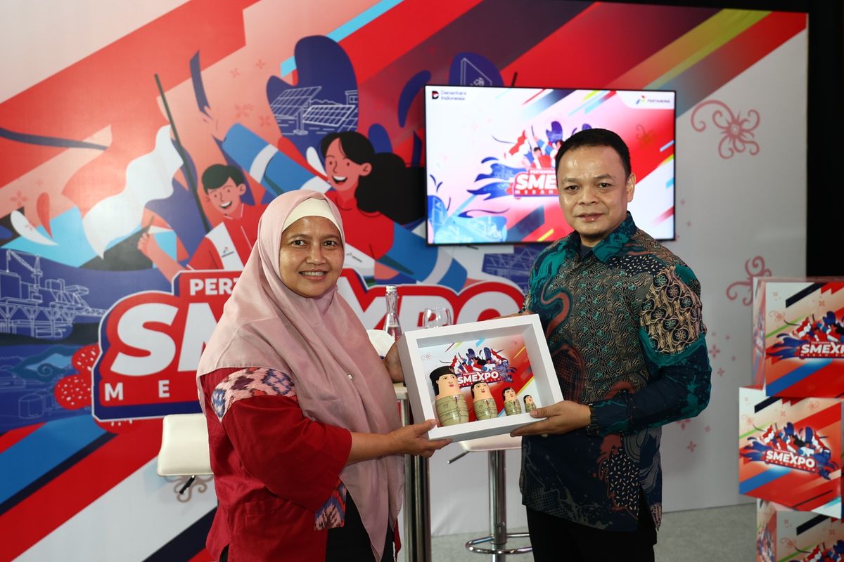 Project UKM & National Brand Himpunan dan Penyewa Pusat Perbelanjaan Indonesia (Hippindo), Angga Prabas dalam ajang SMEXPO Merah Putih yang berlangsung di Grha Pertamina, Jakarta, 11?15 Agustus 2025.