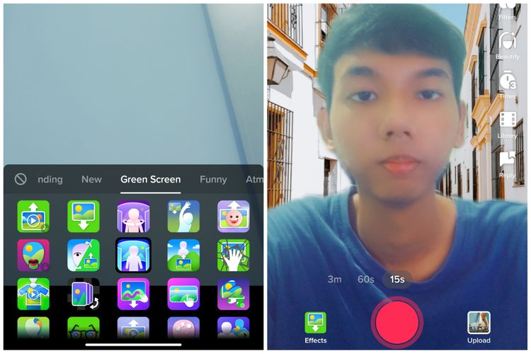 Efek Green Screen di TikTok bisa digunakan untuk mengubah bacground video.