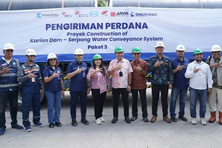 Krakatau Pipe Mulai Kirim Pipa untuk Proyek Karian, Pasok 10.390 Ton untuk Sistem Air Baku