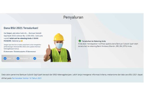 Cara Cek BSU di Laman Kemenaker, Ada Notifikasi jika Sudah Tersalurkan