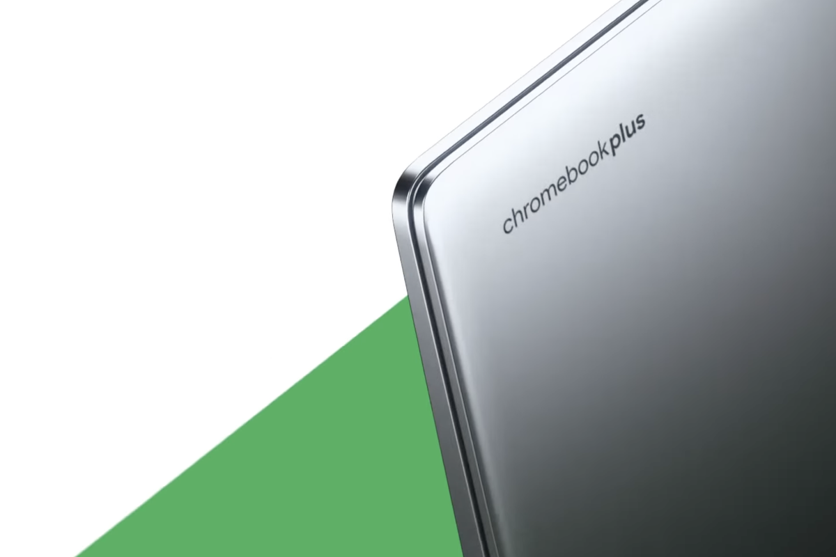 Tampilan dari laptop Chromebook yang sudah bersertifikasi Chromebook Plus