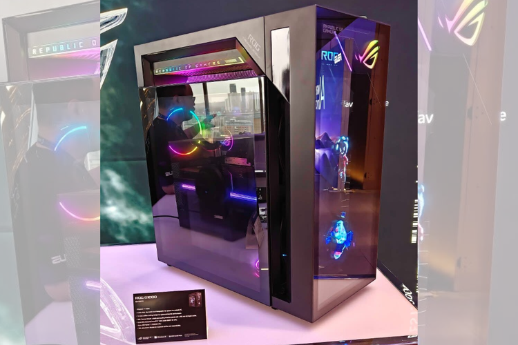 Desktop ROG G1000, desktop premium yang dibangun dengan rangka menjulang tinggi dan sistem pendingin Tri-Zone.