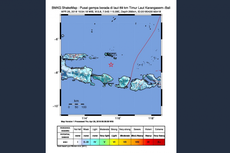 Gempa Bermagnitudo 5,8 Guncang Bali, Tak Berpotensi Tsunami