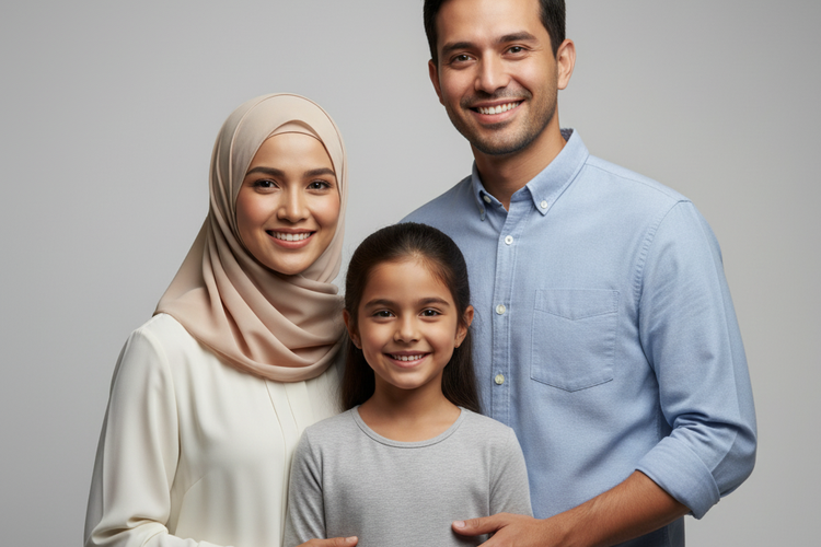 Foto Keluarga Generated AI
