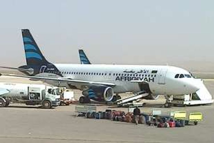 Salah satu Airbus A320 milik Afriqiyah Airways.