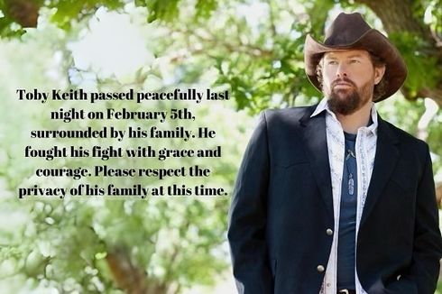 Mengenang Legenda Musik Country, Toby Keith yang Meninggal Dunia karena Kanker Perut