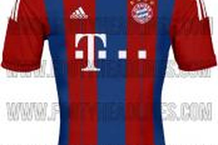 Rencana jersey kandang yang akan digunakan Bayern Muenchen, pada musim 2014/2015