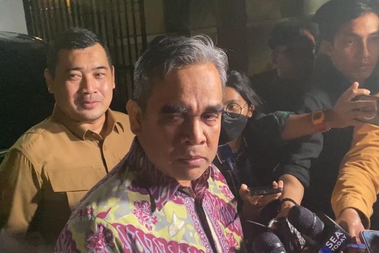 Sekjen Partai Gerindra Ahmad Muzani saat ditemui di Jalan Sriwijaya I, Jakarta Selatan, Rabu (18/10/2023). 