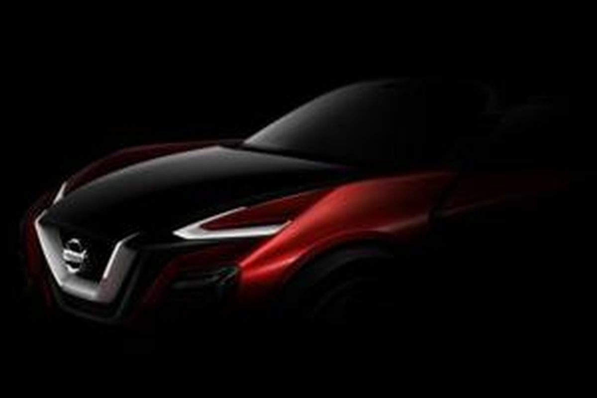 Gambar teaser crossover konsep terbaru dari Nissan yang akan dipamerkan di pameran Frankfurt Motor Show 2015.