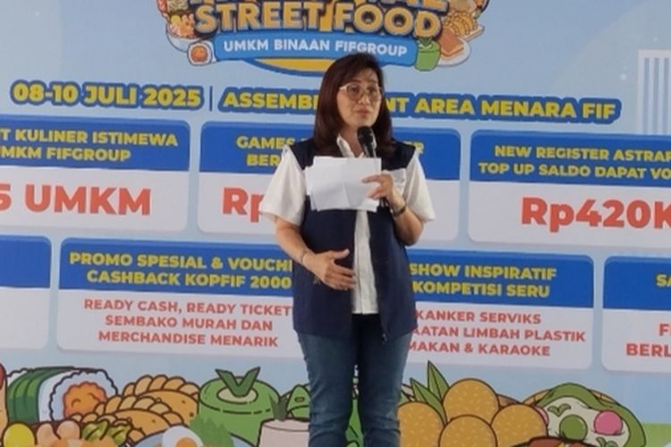 Esther dalam acara pembukaan FIFestival Street Food 2025 pada Selasa (8/7/2025).
