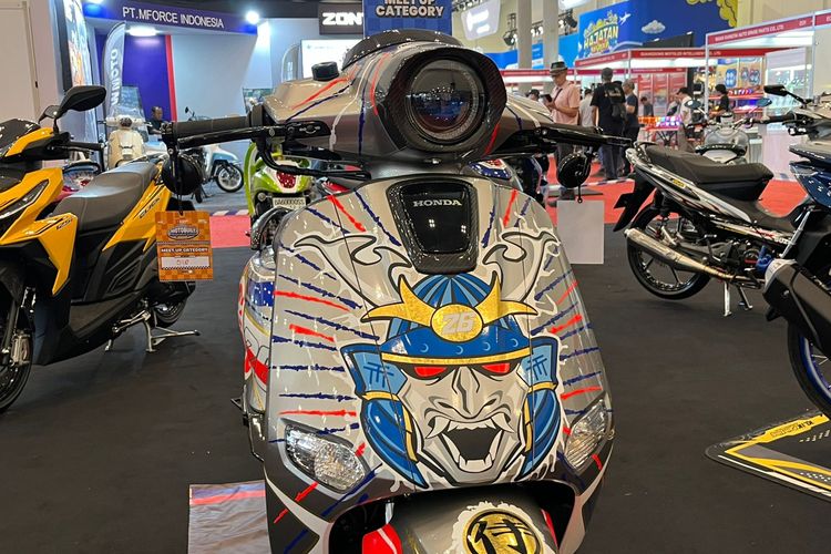 Modifikasi Honda Giorno bertema Pedrosa Shogun di IMOS 2025
