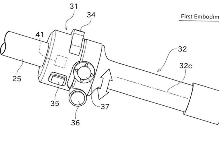 Desain paten Kawasaki untuk motor hybrid