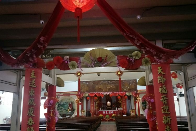Gereja Santa Maria de Fatima di kawasan Petak Sembilan, Jalan Kemenangan III, Jakarta Barat, Kamis (23/1/2020).