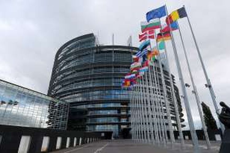 Gedung Parlemen Uni Eropa di Strasbourg.