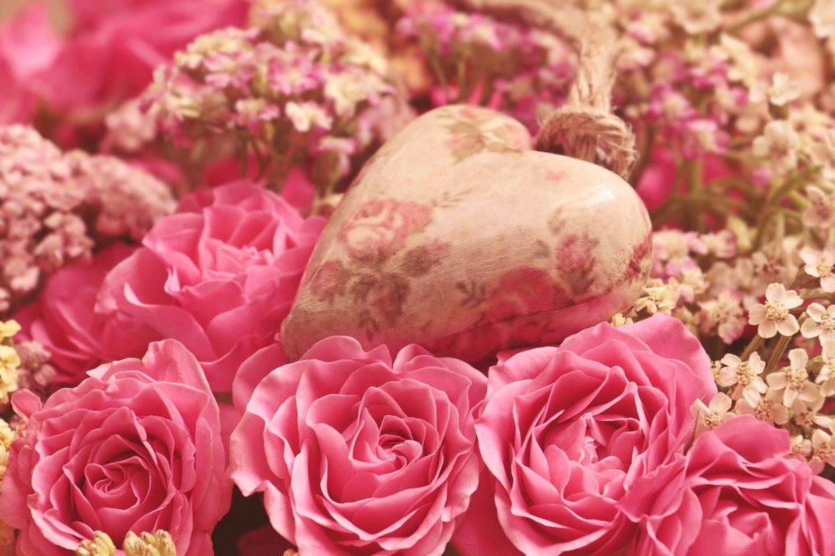 Ilustrasi bunga untuk hadiah Valentine 