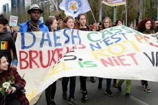Ribuan Warga Brussels Berpawai Menentang Terorisme