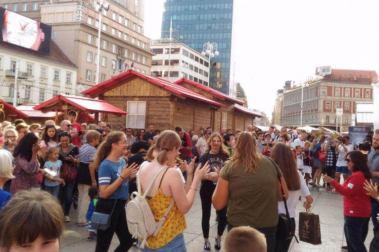 Kemeriahan Festival Indonesia di Kota Zagreb, Kroasia, pada Sabtu (15/9/2018).