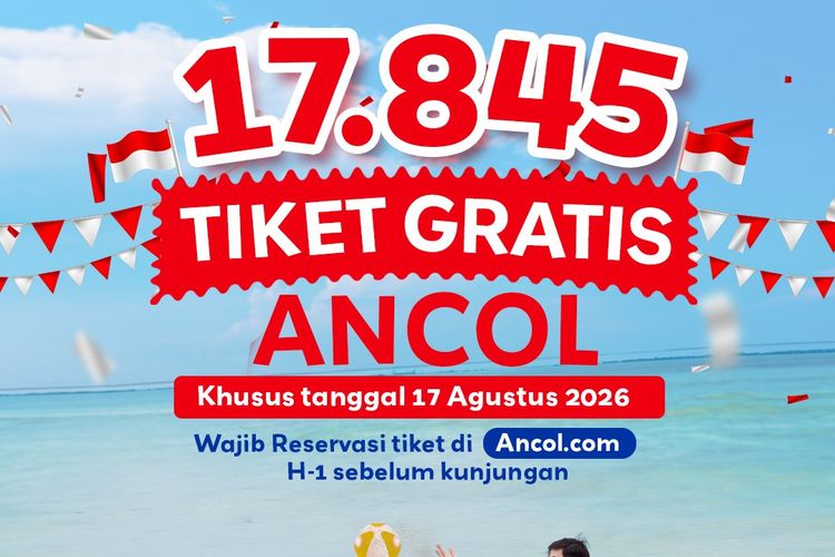 Ancol Gratiskan Tiket Masuk pada 17 Agustus 2026, Ini Syaratnya