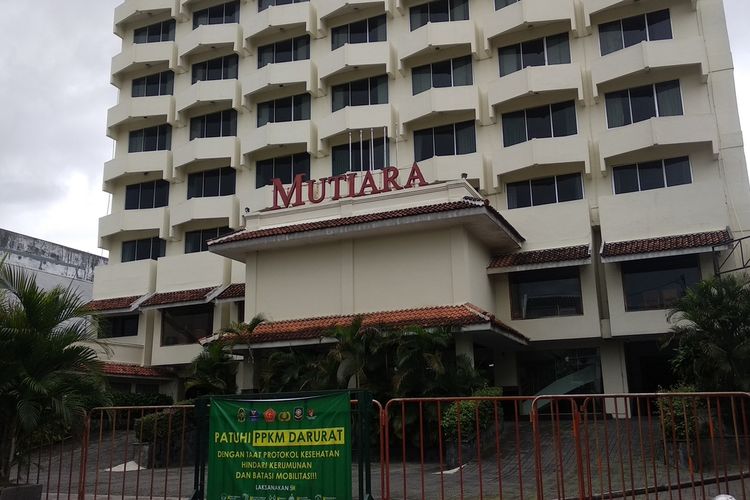 Hotel Mutiara yang disiapkan Pemda DI Yogyakarta untuk isoter pasien Covid-19, Senin (2/8/2021)