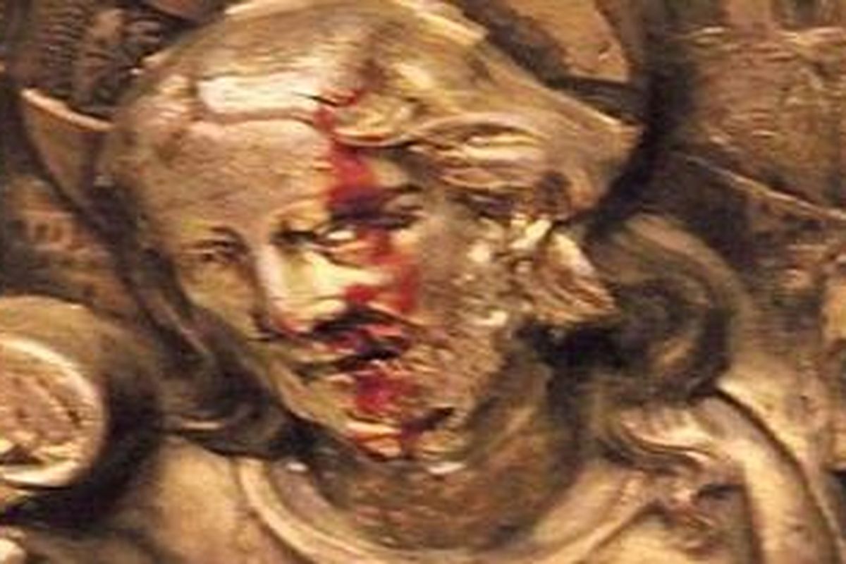 Darah Kristus Ribuan orang berkumpul di Oratorium Hati Kudus Yesus di kota Yerba Buena, Argentina, untuk melihat ukiran Kristus yang dilaporkan mengalirkan darah.