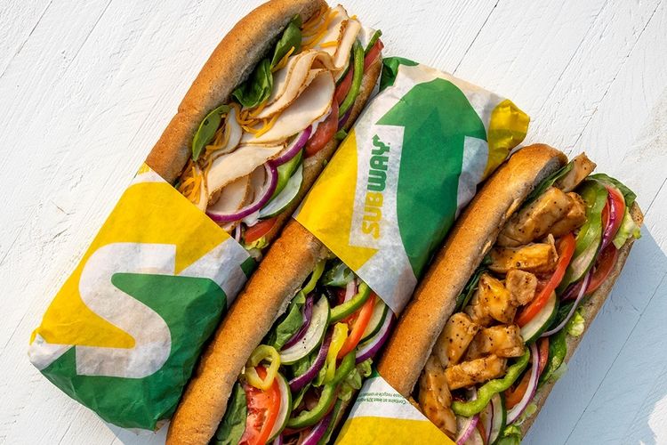 ilustrasi sandwich dari Subway. 