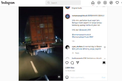 Bahaya, Banyak Truk Tanpa Lampu Belakang di Jalanan