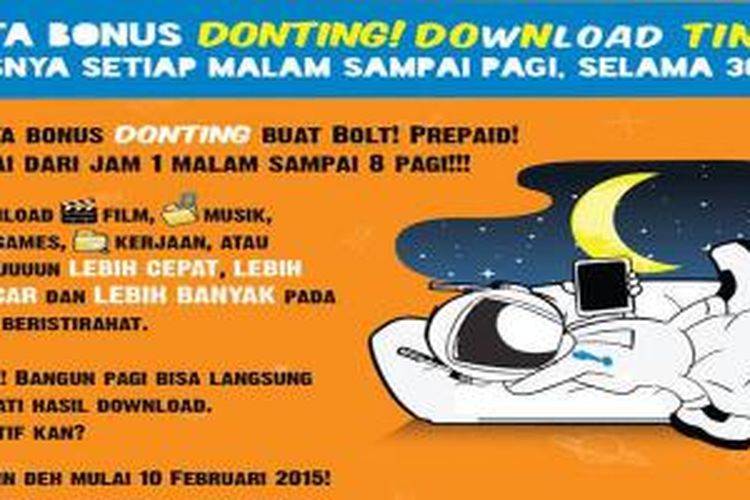 Paket Bolt Donting mulai 10 Februari 2015.