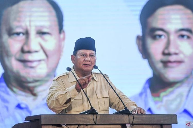 Calon Presiden nomor urut 2 Prabowo Subianto. Prabowo berpasangan dengan Gibran Rakabuming Raka dalam Pilpres 2024.