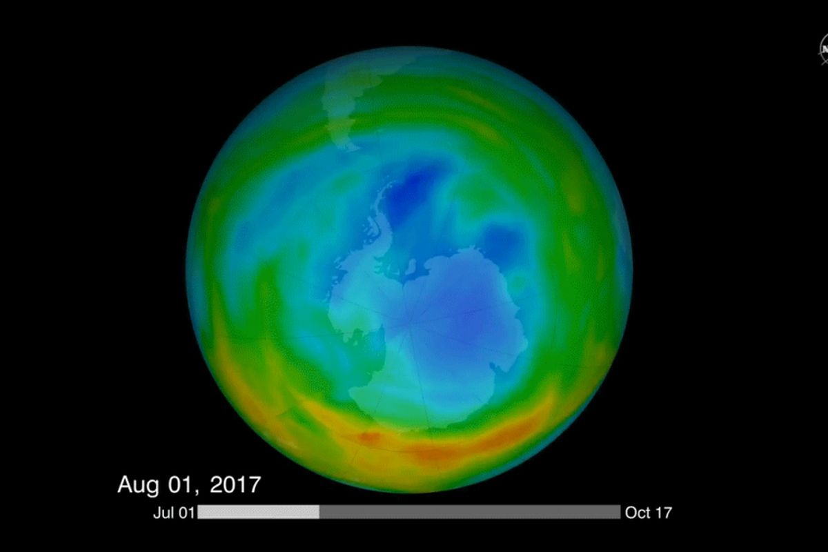 Grafik lubang ozon