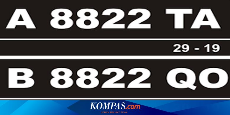 Biaya Resmi Bikin Pelat Nomor Pilihan