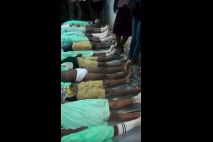 Tangkapan layar video yang menyebut 13 siswa di Afrika Selatan meninggal akibat vaksinasi Covid-19