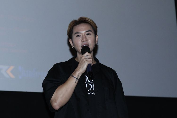 Rafael dalam jumpa pers film Teman Tidur di XXI Lippo Mall Kemang di kawasan Antasari, Jakarta Selatan, Senin (27/3/2023). 