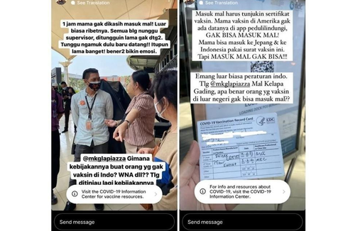 Viral, Keluhan Warga Sempat Tak Boleh Masuk Mal karena Bukti Vaksin dari Luar Negeri 