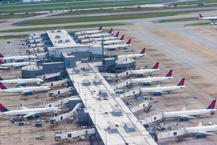 Ilustrasi Bandara di Atlanta, Amerika Serikat. 