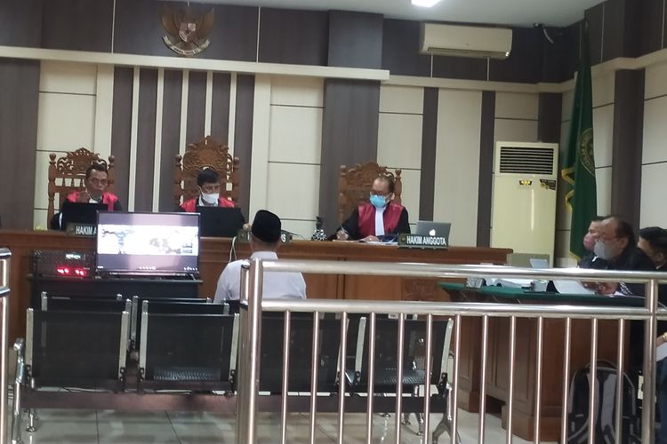 Saat saksi kasus dugaan suap seleksi perangkat desa di Pengadilan Tipikor Semarang, Jawa Tengah. Senin (29/8/2022)
