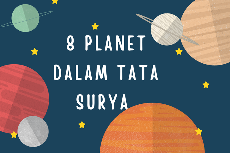 Ilustrasi 8 planet dalam tata surya