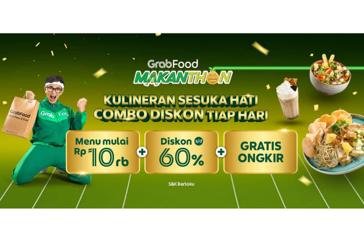 Promo Makanthon di GrabFood dan GrabMart. 