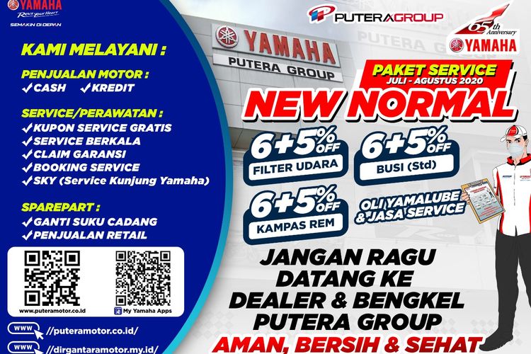 Potongan harga di bengkel resmi Yamaha 