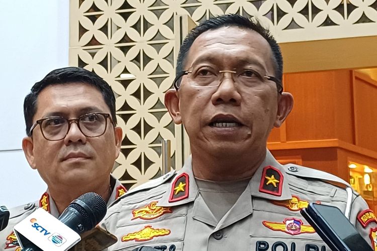 Direktur Penegakan Hukum (Dirgakkum) Korlantas Polri Brigjen Pol Raden Slamet Santoso di Gedung DPR/MPR RI, Jakarta, Kamis (21/3/2024).