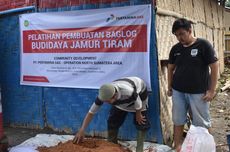 Pertagas Ajak Kelompok Petani di Medan Budidayakan Jamur Tiram 