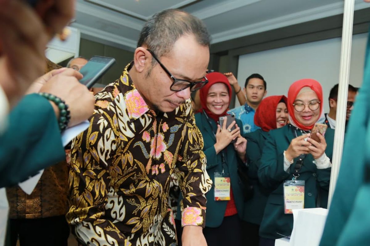 Menteri Ketenagakerjaan (Menaker) Muhammad Hanif Dhakiri di acara The 6th ASEAN OSHNET Conference di Yogyakarta, Kamis (28/3/2019).