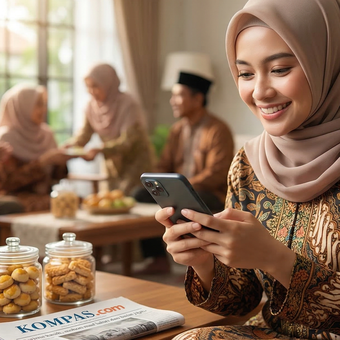 Ilustrasi lebaran. 
