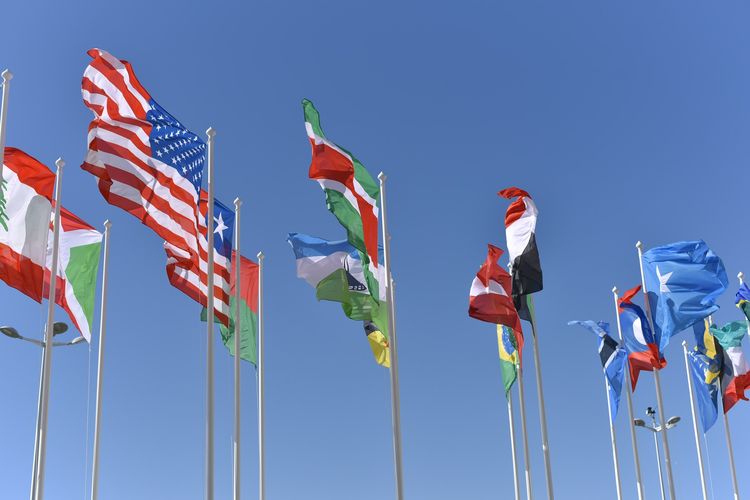 Ilustrasi Bendera. Beberapa negara di dunia juga menyambut baik kesepakatan gencatan senjata antara AS dan Iran.