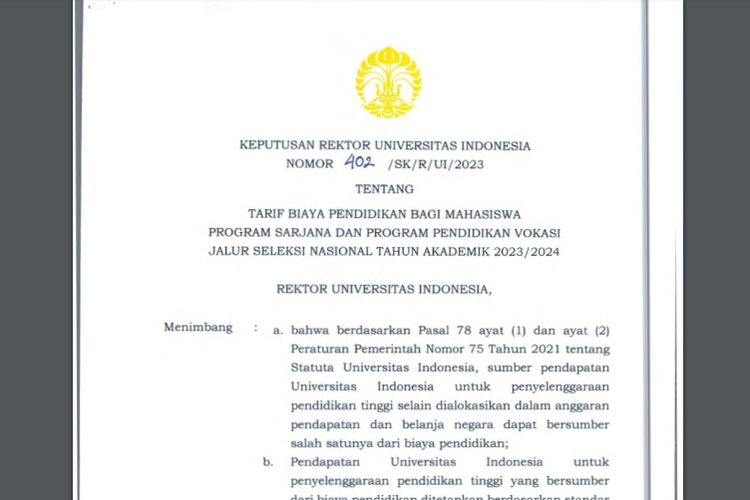 Biaya kuliah SIMAK UI 2023/2024