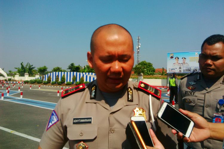 Kasatlantas Polres Klaten, AKP Adhytiawarman Gautama Putra di Mapolres Klaten, Jawa Tengah, Rabu (25/7/2018).