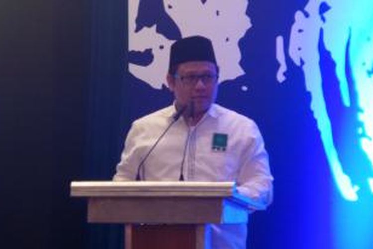 Ketua Umum PKB Muhaimin Iskandar di Rakernas Partai Nasdem, Selasa (27/5/2014), di Ancol, Jakarta.