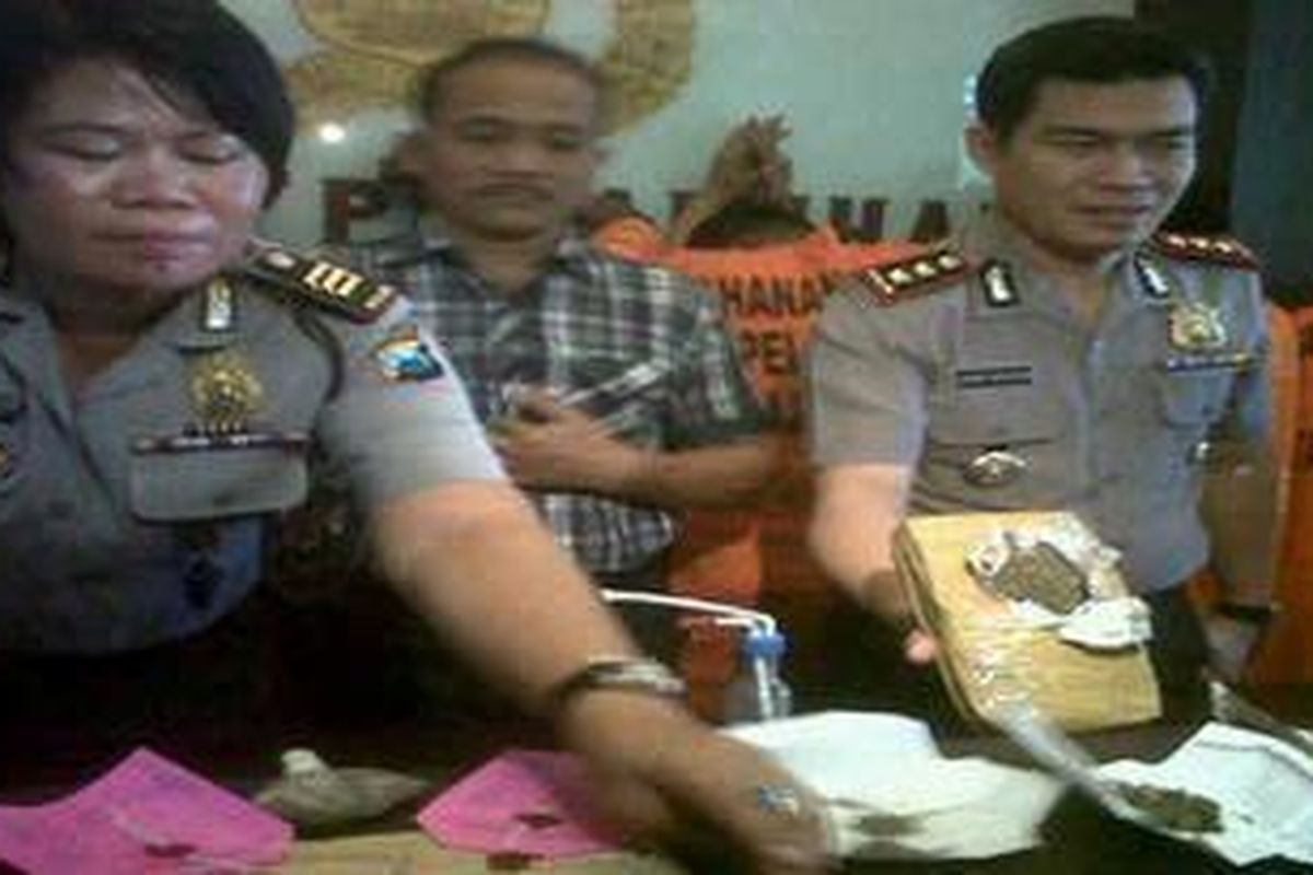 Barang bukti narkoba yang disita dari kurir suruhan Napi Lapas Madiun.